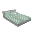 thumbnail image 2 of Ambesonne Abstract Fitted Sheet & Pillow Sham Set, Classic Style Stars, Full, Green Grey, 2 of 2