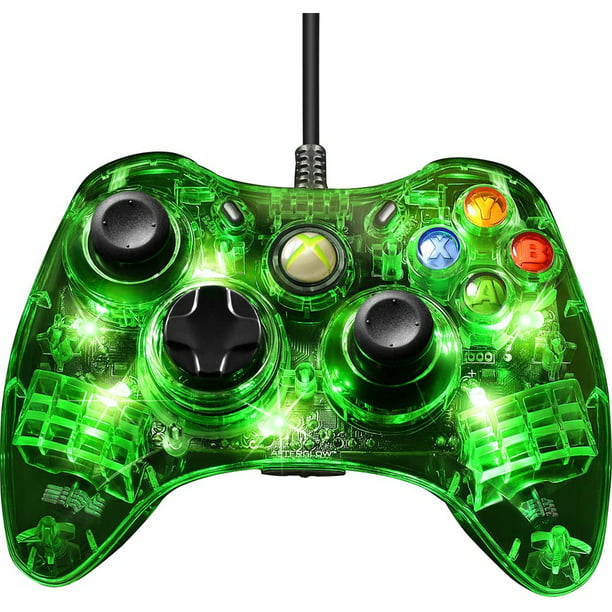PDP Afterglow Wired Controller for Xbox 360, Green - Walmart.com ...