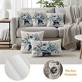 thumbnail image 5 of Outdoor Pillow Covers 18x18 Set of 2, Blue Spring Floral Waterproof Patio Throw Pillow Covers for Couch Sofa Chair, Watercolor Summer Flowers Vintage Decorative Pillowcases for Throw Pillows, 5 of 9