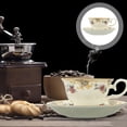 thumbnail image 4 of 1 Set of Ceramic Tea Cup with Saucer Exquisite Milk Mug Ceramic Tableware, 4 of 8