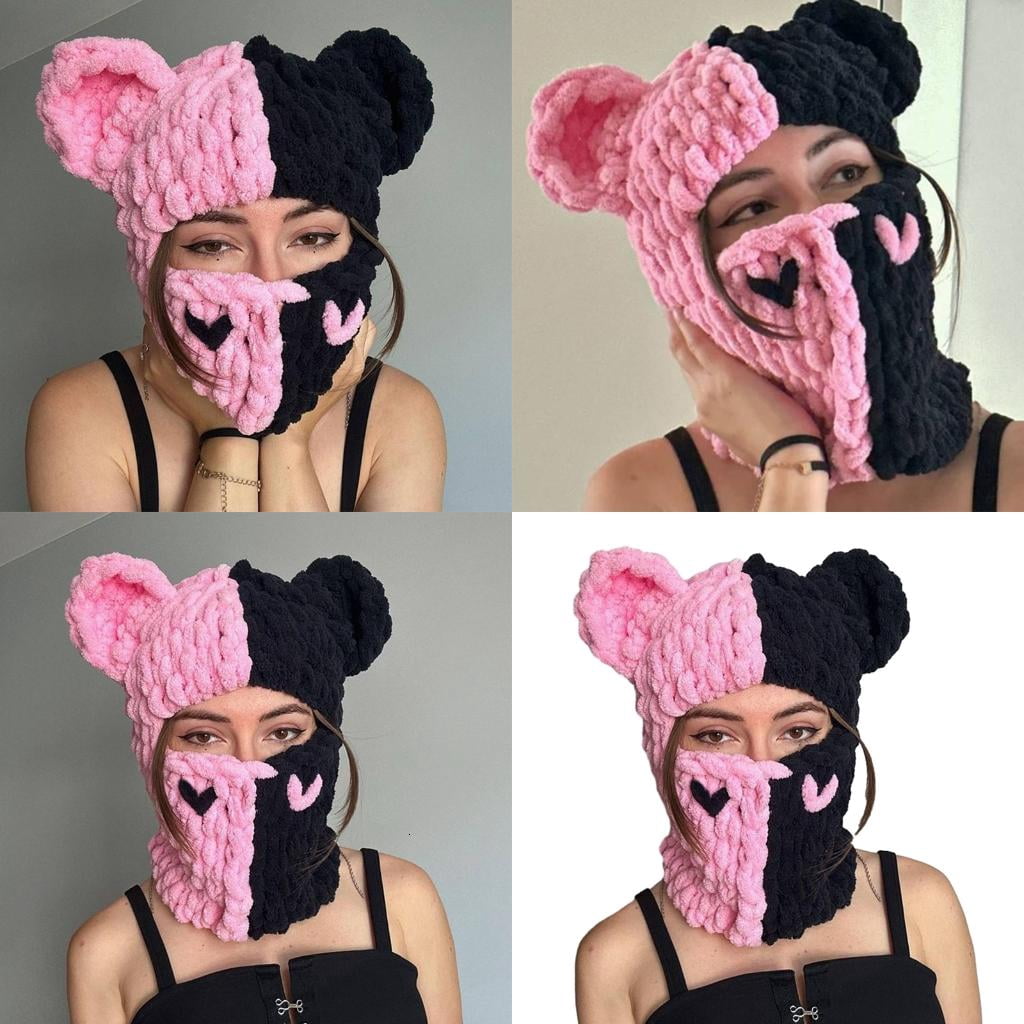 Winter Ski Warm Knitted for Men Womens Windproof Face Cover for Outdoor Party