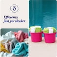 thumbnail image 6 of HOMZ Rope-Handle 18-Gallon Open Storage Tubs, Plastic Buckets, Pink, 4 Pack, 6 of 9
