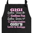 thumbnail image 2 of ThisWear Gigi's Love is Endless Apron for Kitchen Two Pocket Apron Black, 2 of 7