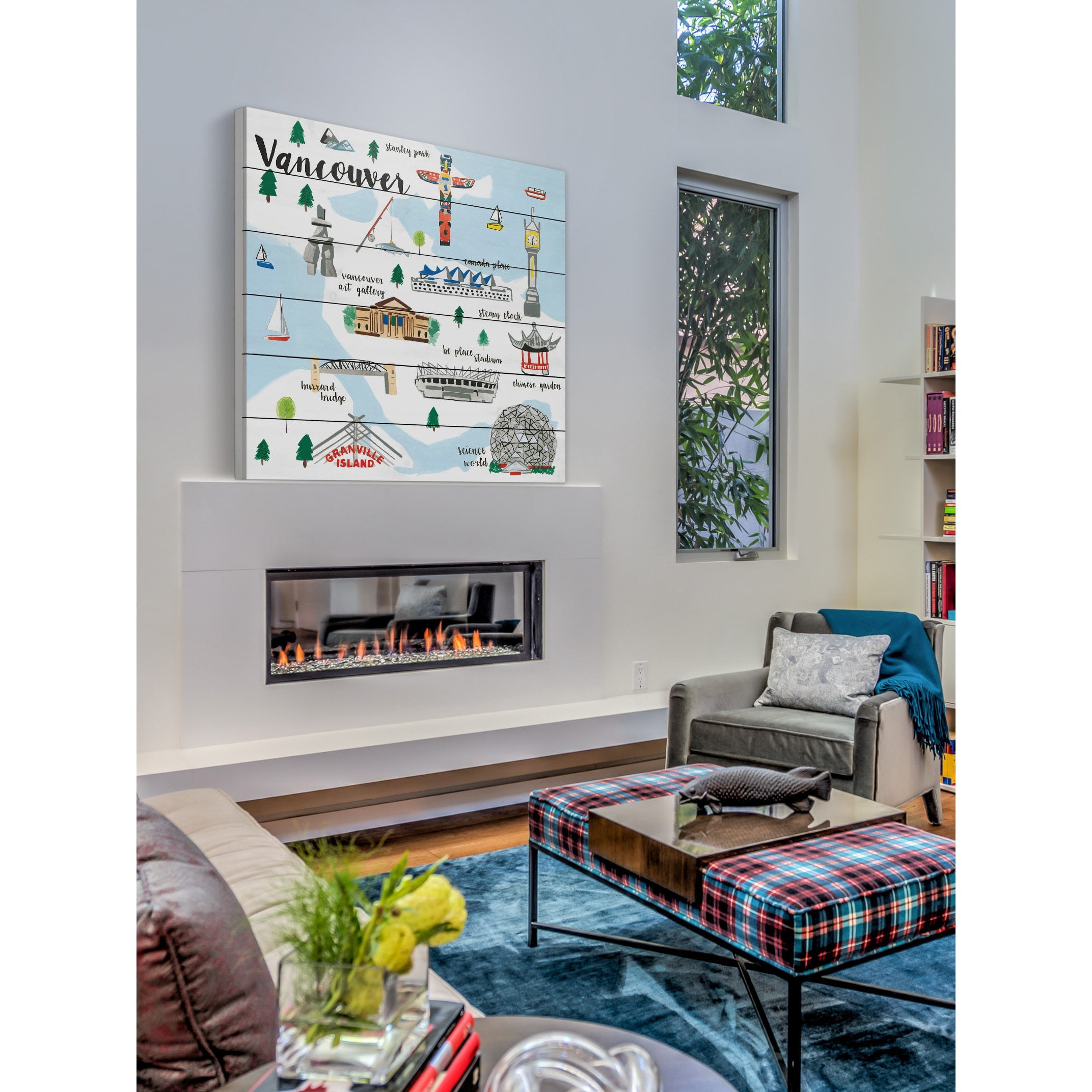 Marmont Hill "Vancouver" by Molly Rosner Painting Print on White Wood