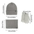 thumbnail image 2 of Couples Winter Outdoor Warm Winter Proof Hat Scarf Gloves Three Piece Striped Knitted Pile Hat Hat Gloves Scarf Set Gloves Scarf Set Men Scarf Gloves Hat Set Light Scarf Hat Gloves Set Men Scarf Hat, 2 of 8