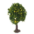 thumbnail image 2 of Árboles en miniatura para maquetas de trenes, paisajes arquitectónicos, árboles artificiales realistas para construir maquetas, paisajes y manualidades Árbol verde con frutos amarillos, 2 of 8