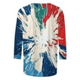 thumbnail image 5 of GERsome American Flag Shirts for Women 4th of July 3/4 Sleeve T Shirt Funny USA Graphic Tees Patriotic Casual Pullover Tops S-5XL, 5 of 5