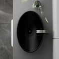 thumbnail image 7 of WinZo Bathroom Artistic Vessel Sink, 24x16x5.9 inch Oval Bowl Sink, Retro Ceramic Washbasin Above Counter, Ceramic Porcelain Bathroom Sink Bowl for Vanity, Matte black, 7 of 7
