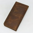 thumbnail image 3 of Le'aokuu Mens Real Leather Bifold Organizer Checkbook Wallet Cash Holder Brown (Dark Brown), 3 of 7