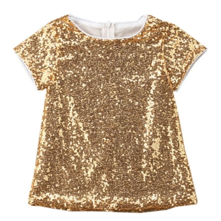 styles gold sequins sleeves glitter toddler months short mini line dress baby