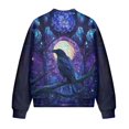 thumbnail image 5 of DISNIMO Raven Printed Jackets for Women Long Sleeve Sweatshirts V Neck Outwear Zip Up Jackets with Pockets, S, 5 of 7