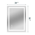 thumbnail image 2 of Resenkos 32x24 Inch Frameless Rectangle LED Bathroom Mirror - Vanity-Focused Illumination, Sleek Look for Bathroom Countertops​, 2 of 13