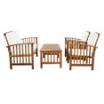thumbnail image 5 of SAFAVIEH Outdoor Collection Rocklin 4-Piece Patio Set Natural/Beige, 5 of 14
