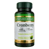 3 Pack Nature's Bounty Cranberry Fruit 4200 mg, Plus Vitamin C Softgels 120 Each