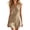 Khaki, variant on TAGOLD Womens Sleeveless V-Neck Dress Solid Color Basic Loose Dress Style For Summer Season Wear