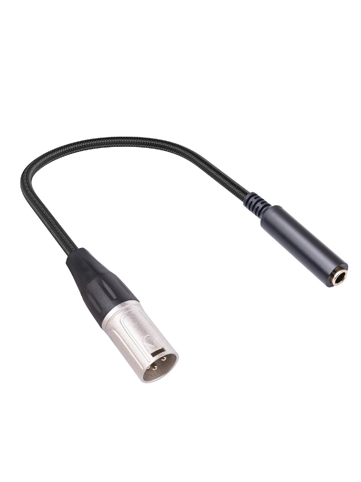 6.35mm Female to XLR Male Microphone Audio Adapter Cable 1/4" TRS to XLR Extension Converter Cord for Speaker Guitar