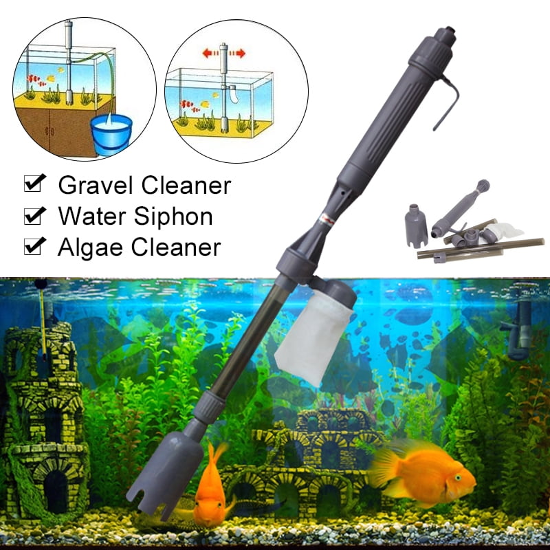 Electric Siphon Vacuum Cleaner Water Filter Pump Aquarium Fish Tank