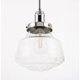 thumbnail image 4 of Indoor Modern Home Decorative Bright Ceiling Lyle 1 Light Chrome and Clear Seeded Glass Pendant, 4 of 13
