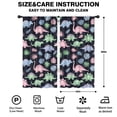 thumbnail image 2 of Blackout Kids Curtains,Black Cartoon Dinosaurs Leaves Pattern Childrens Insulated Curtains Set Of 2,Bedroom Essentials,Toddler Room Decor 42"x84", 2 of 5