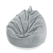 FOCUSNORM Corduroy Sofa Cover for Bean Bag Chair, Water Drop Shape Sofa Cover