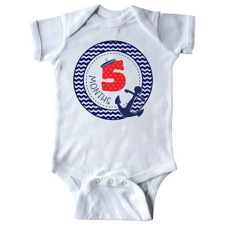 Five Month Old Nautical Anchor Boy Birthday Infant