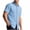 #05 Light Blue 【Mix, Match & Rotate: Stock Up on Daily Colors】, variant on Zenithor Men's Button-Down Shirts Short Sleeve, Solid Linen Blend Casual Tops, Classic Summer Beach Workwear Clothes, M-4XL