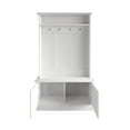 thumbnail image 7 of CASTLE PLACE Classic Multipurpose Hall Tree with Bench, White, 7 of 7