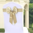 thumbnail image 6 of Efavormart 5 Pack Champagne Reversible Chair Sashes with Buckle Double Sided Bow Tie Chair Bands Satin & Faux Leather Chair Sash, 6 of 11