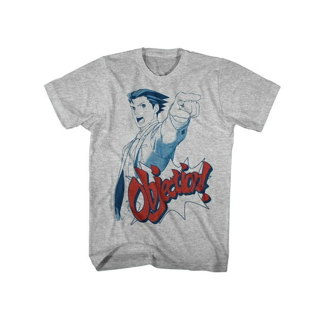 Ace Attorney Defense Courtroom Trial Video Game Objection Adult T-Shirt Tee