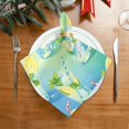 thumbnail image 5 of Iauyy Satin Napkins Set of 6- Mint Lemon Pattern DIY Printing Decoration Cloth Napkin- Easy Care for Home/Party, 5 of 8