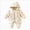 O117-White, variant on 12-18 Months Newborn Baby Girl Winter Snowsuit Lace Hooded Padded Romper Warm Fleece Lined Zipper Jumpsuit Infant Cold Weather Outfit