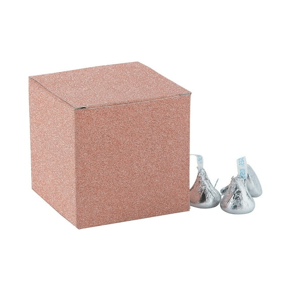 Fun Express Party Pink Paper Gift Boxes, (24 Count) 3" x 3"