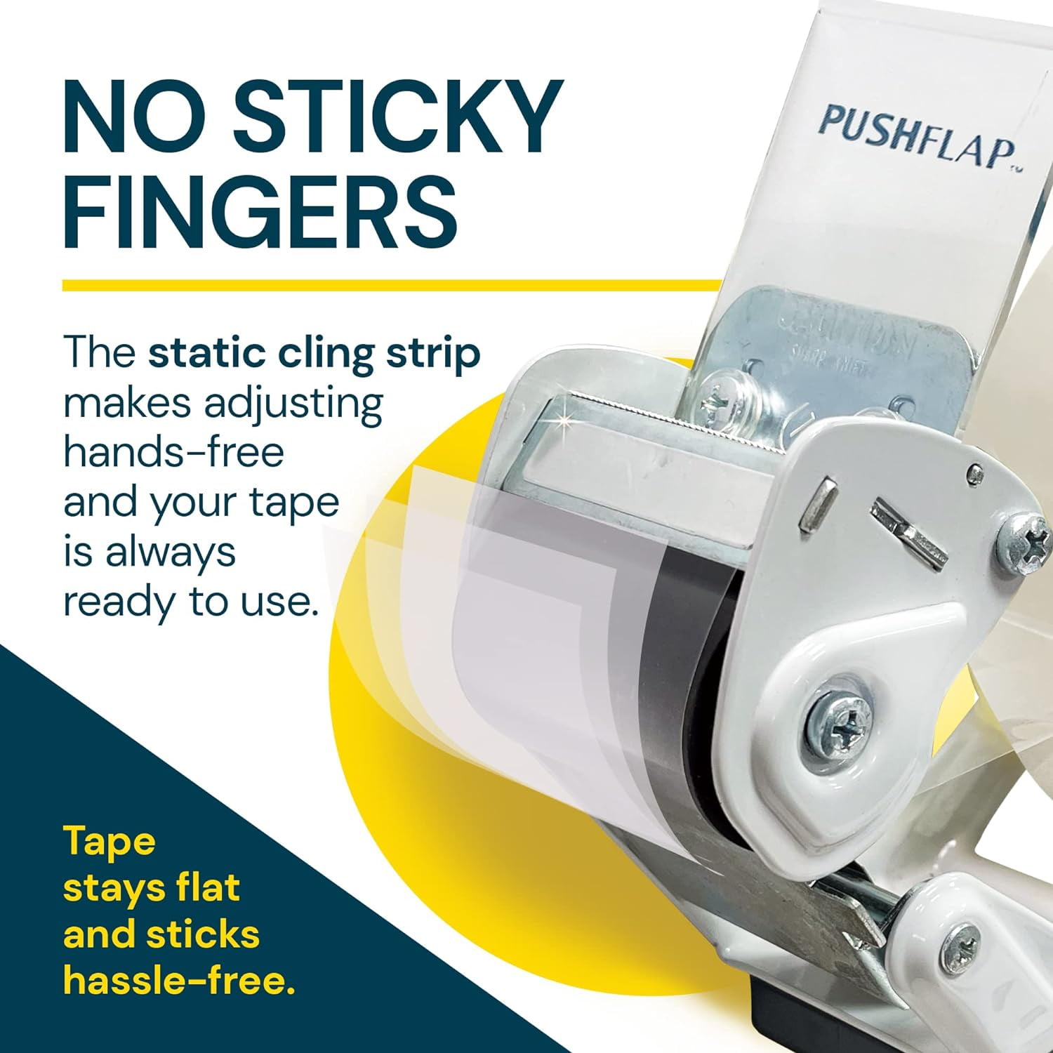Excell PUSHFLAP 2-Inch Packing Tape Dispenser with 2 Rolls – Tape Gun for Box Sealing, Carton Sealing, and Packaging