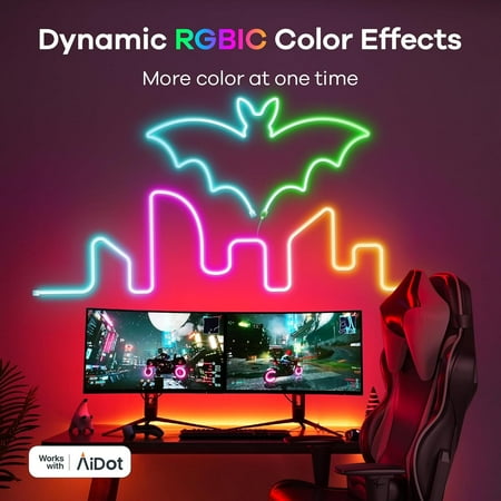 Linkind - Neon Rope Lights 120" with Music Sync - Multicolor
