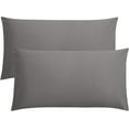 thumbnail image 1 of FLXXIE Paquete de 2 fundas de almohada estándar de microfibra, 1800 fundas de almohada súper suaves con cierre de sobre, fundas de almohada resistentes a las arrugas, la decoloración y las manchas par, 1 of 4