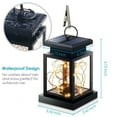 thumbnail image 5 of [2 Pieces] EpicGadget Solar Lights Outdoor Hanging Solar Lantern, Solar Powered Warm White LED Garden Decorative Lights for Table Patio Landscape Yard Decorations, Dusk to Dawn Auto Sensor On Off, 5 of 7