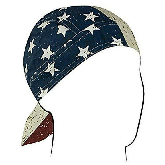 ZANheadgear Flydanna Bandanna, 100% Cotton, Vintage American Flag