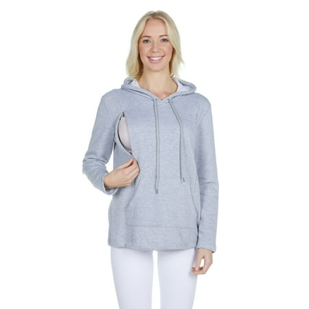 

LVMA4505 - Nursing Maternity Hoodie / Sweatshirt Fall Winter Pregnant Breastfeed Casual Full Sleeve Daily Homewear