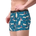 thumbnail image 2 of Fotbe Festive Dachshund Fun Calzoncillos Tipo Boxer con Bolsa de Soporte Total para Hombre, X-Temp Fresco, Transpirable y de Secado Rápido-Medium, 2 of 5