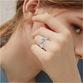 thumbnail image 5 of 925 Sterling Silver Customized Name Rings with 2 Oval Cut Simulated Birthstones for Women Personalized Mothers Ring Twisted Eternity Bands with 2 Names, 5 of 5