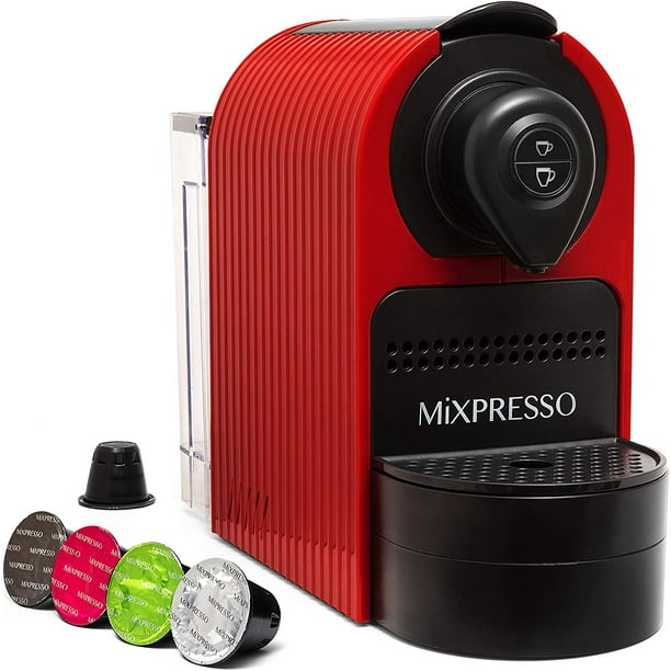 Mixpresso Espresso Machine for Nespresso Capsule, Premium Italian 27oz (Red) - Walmart.com