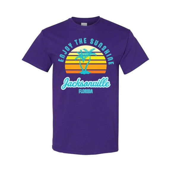 Inktastic Summer Enjoy the Sunshine Jacksonville Florida in Blue T-Shirt