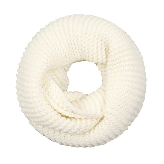 Xfvqtps Loop Scarf for Womens Solid Color Knitting Crochet Stacked Necks Warmer Cozy Windproof Coldproof Comfortable Soft Warm Winter Neck Gaiters White