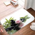thumbnail image 6 of 1pc Zen Stones and Water Lily Absorbent Non-Slip Bathroom Thickened Flannel Rug Decor,Soft,Quick Drying,Suitable For Indoor/outdoor Use,Bathrooms,Bedrooms,Kitchens,Terrace,Laundry Rooms,16"x24", 6 of 9