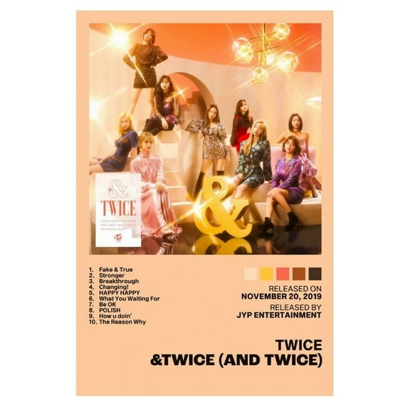 Twice &TWICE(and TWICE) Album Cover Music Poster K-pop Home Decor For Living Room Aesthetic Kpop Female Girl Group Cover Trendy Korean Dorm Wall Art