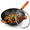 11.8" (30cm), variant on 11.8" (30cm) Carbon Steel Nonstick Flat Bottom Wok with Lid and Beech Wood Handle