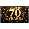 thumbnail image 7 of Cheers to 70 Years Golden Heart Celebration Backdrop Banner Party Decorations Anniversary Photography Props Background Decors Anniversary, 7 of 7