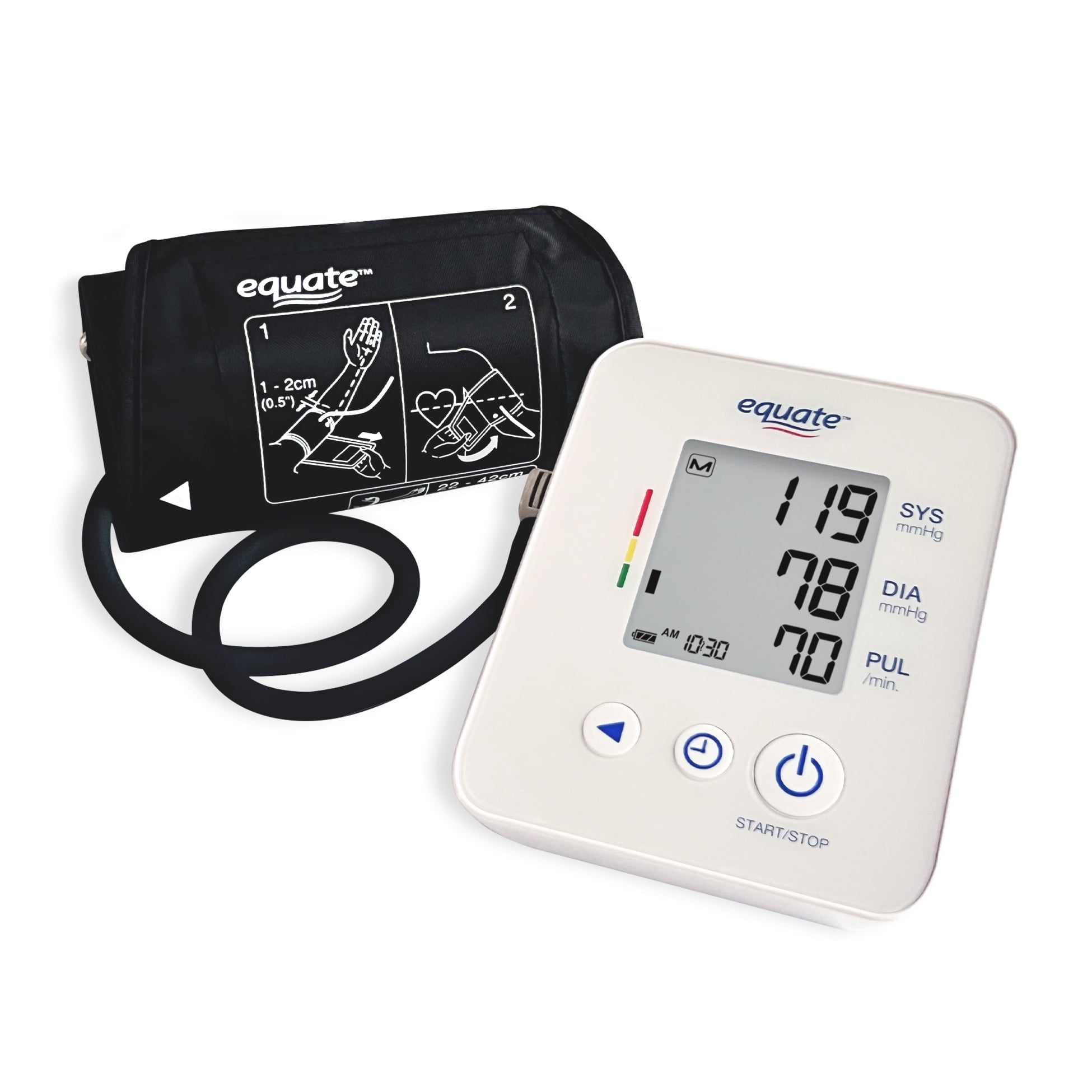 (2 pack) Equate Upper Arm Blood Pressure Monitor with Wide Range Cuff – Irregular Heartbeat Detection