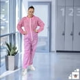 thumbnail image 6 of EZGOODZ Disposable Coveralls for Men, Women, Pack of 25 Large Pink Hazmat Suits Disposable, SPP 45gsm Disposable Hazmat Suit Costume with Front Zip, Elastic Cuffs and Ankles, Painters Suit Disposable, 6 of 7