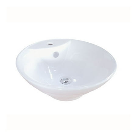 UPC 663370054952 product image for Kingston Brass Ripple China Vessel Bathroom Sink with Overflow Hole and Faucet H | upcitemdb.com
